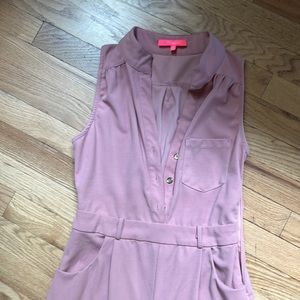 Pink wide leg jumpsuit